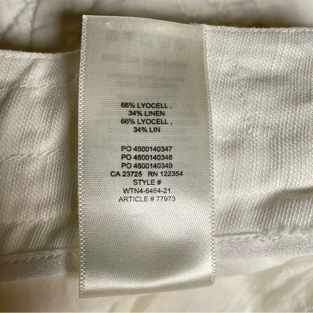 Aritzia Wilfred Allant Pleated Cuffed Trousers Women’s Size 8 Ivory White